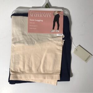 Destination Maternity Core Legging Set in Navy and Cream